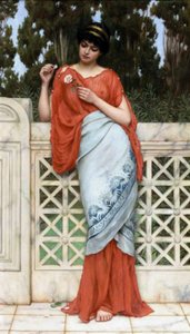 彼は私を愛して、彼は私を愛していない 作： John William Godward